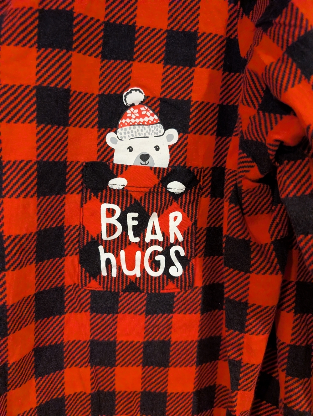 Cuddl Duds Red and Black Buffalo Plaid Jammies - Picture 3 of 4